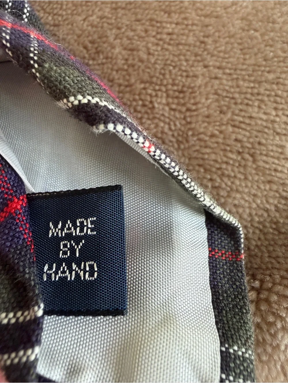 Vtg 90s Tartan Plaid POLO Ralph Lauren Necktie Cotton Preppy Heritage Ivy League
